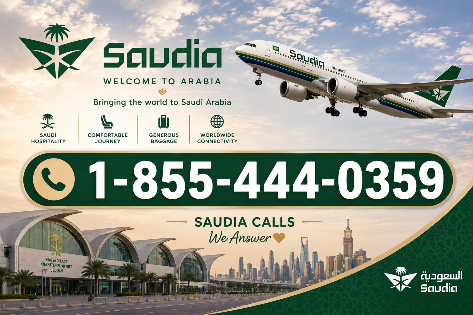 Saudia Airlines Flight Booking Assistance | 24/7 Travel Help +1-855-444-0359